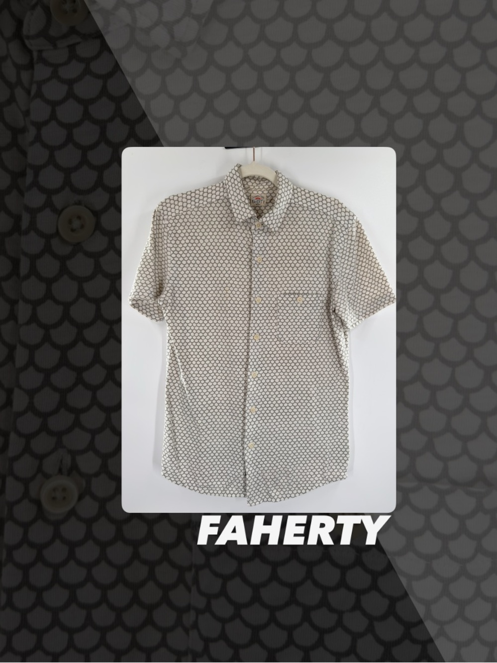 GUC Faherty Coast White Fishscale Shirt